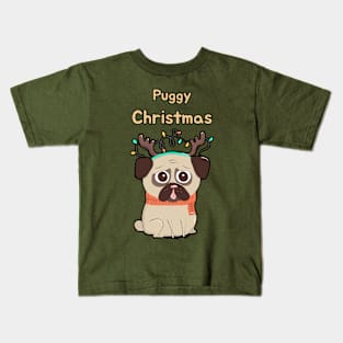 Puggy Christmas Kids T-Shirt